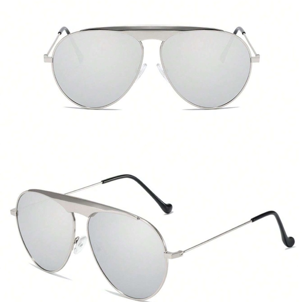 Stylish Silver Aviator Sunglasses